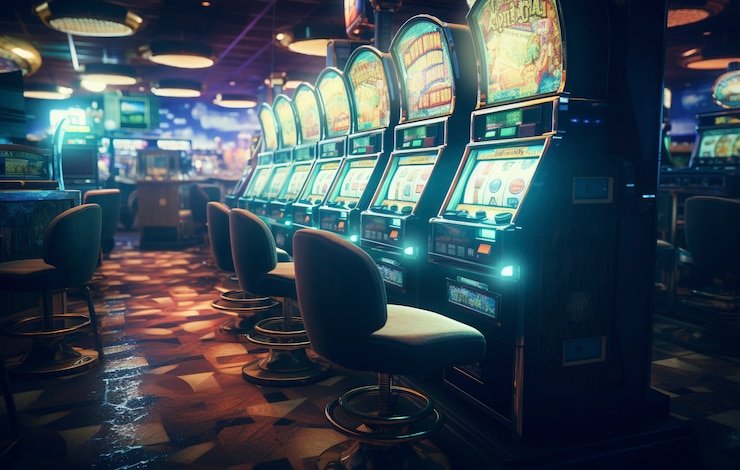 Dasbor permainan pejuangkasino dengan opsi slot, kasino langsung, dan sepak bola